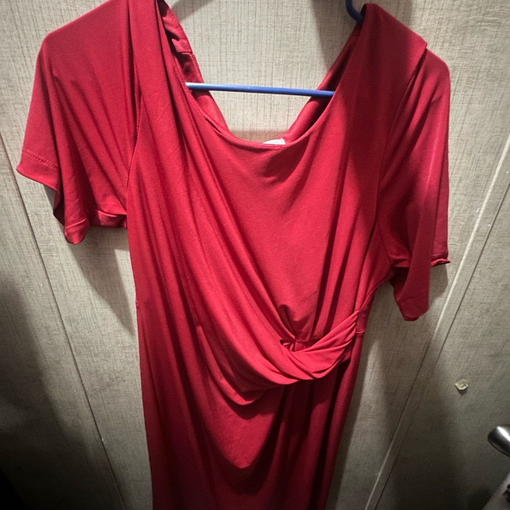Dress Barn Asymmetrical Red Dress